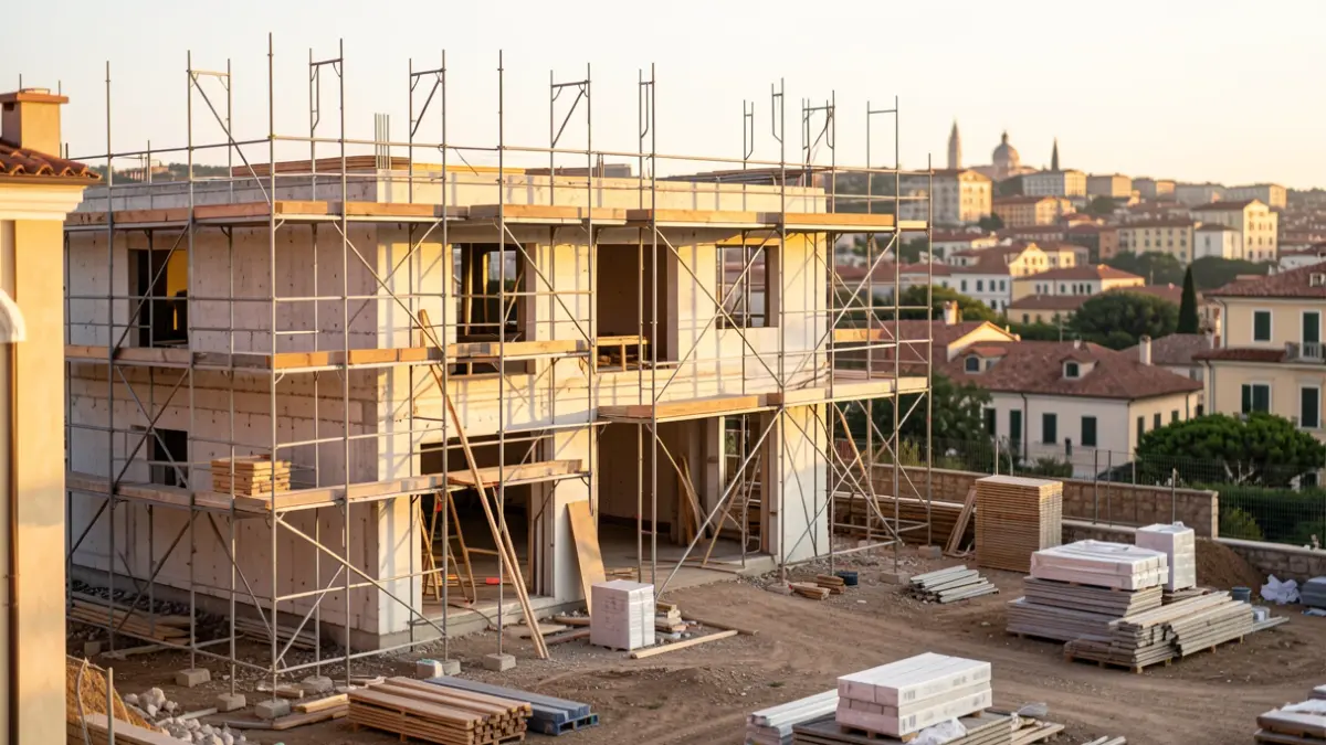 Imatge genèrica d'un centre de salut en construcció amb retards.