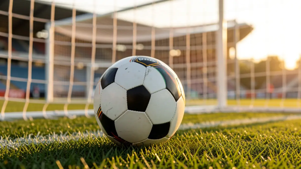 Imatge genèrica d'un camp de futbol amb una pilota.