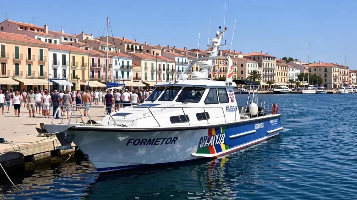 Imagen genérica de un buque de la Armada en el puerto de La Vila Joiosa.