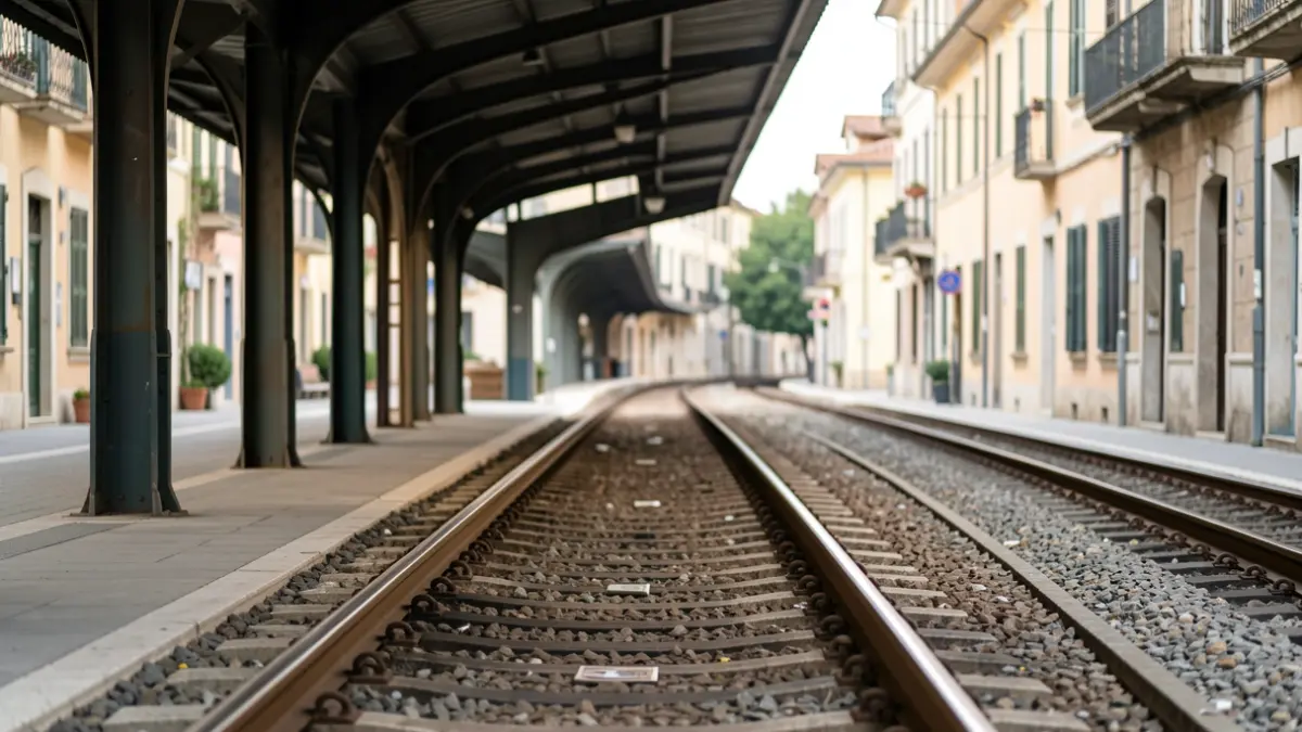 Generic image of a public transport platform with tracks.