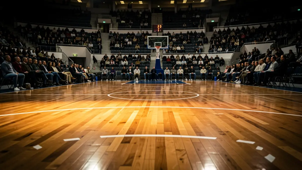 Generic image of the Roig Arena court in Valencia during a game.