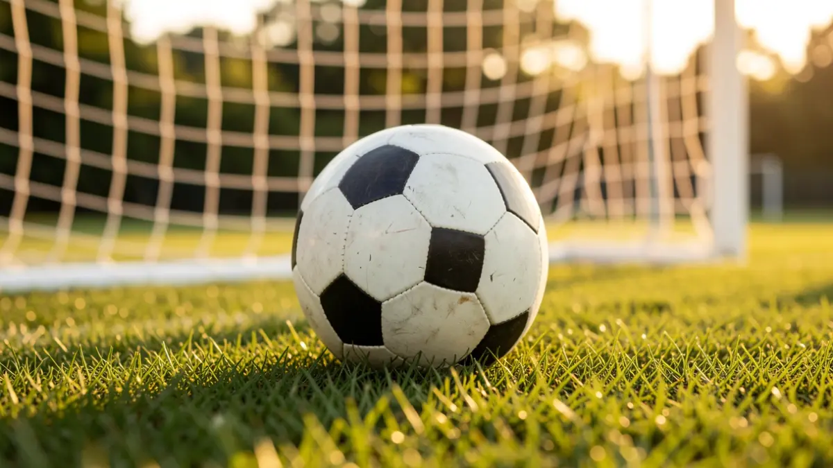 Imagen genérica de fútbol con un balón sobre el césped.