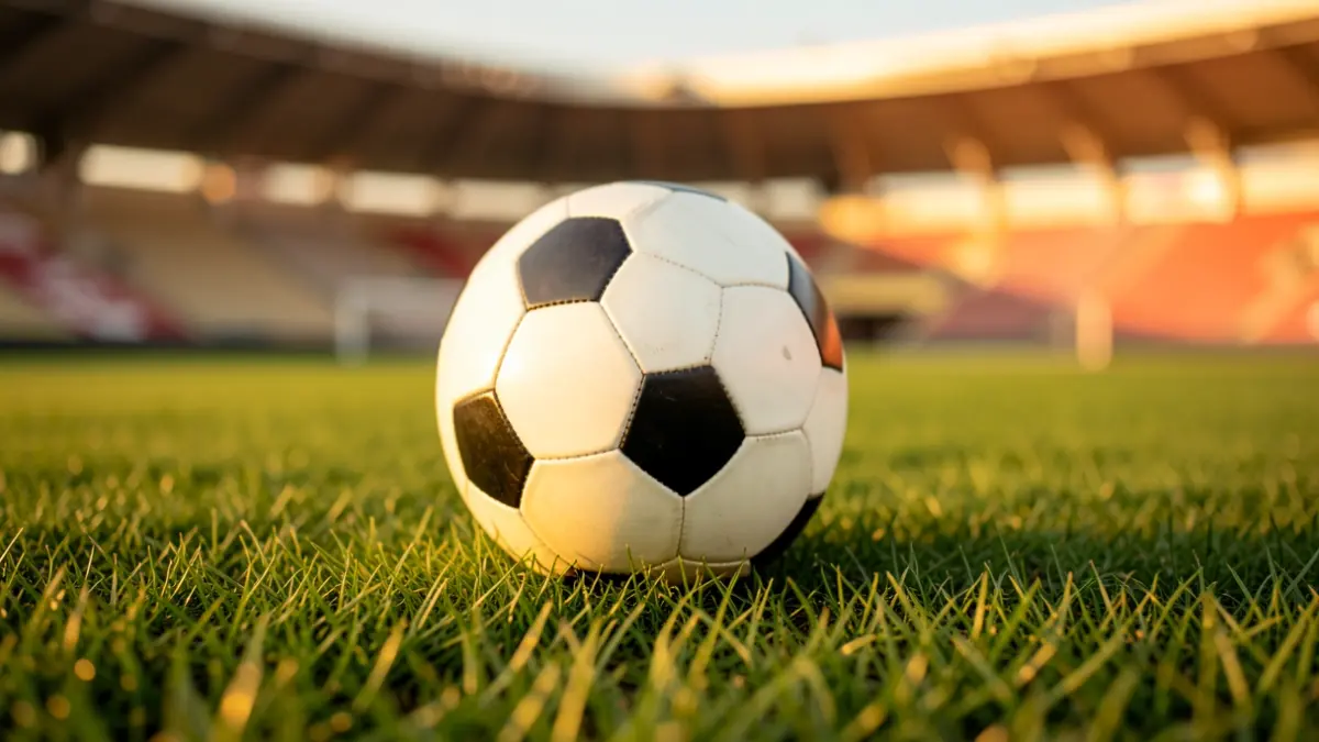 Imatge genèrica de futbol amb una pilota sobre la gespa d'un estadi.