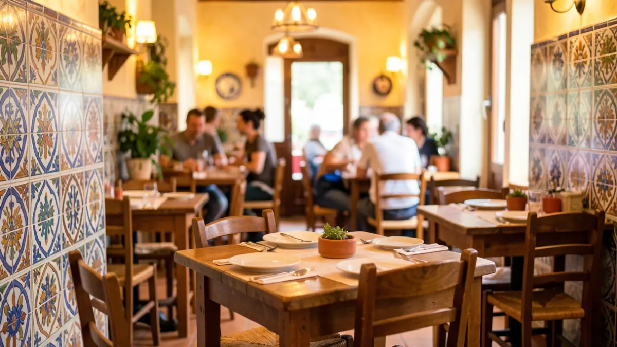 Imatge genèrica d'un restaurant mediterrani acollidor amb ambient animat.
