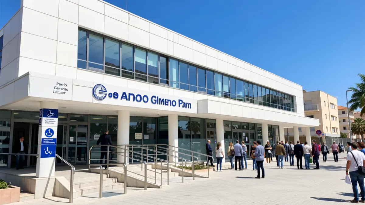 Image of the Pardo Gimeno judicial headquarters in Alicante with accessibility improvements.