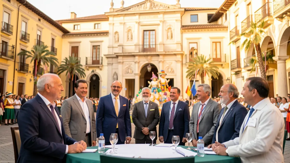 Institutional reception at Gandia City Hall for the V Ravbal's Fallas Meeting.