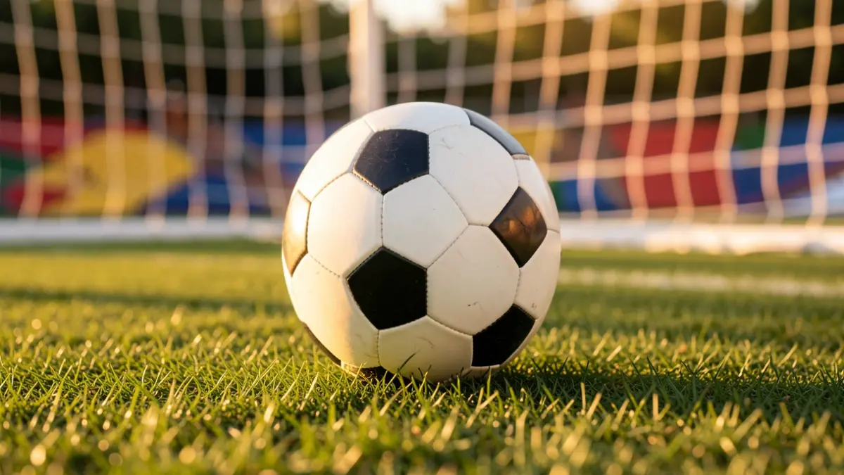 Generic image of a football field with a ball.