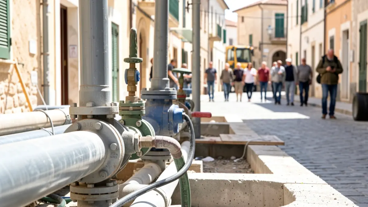 Generic image of maintenance work on the urban sewage network.
