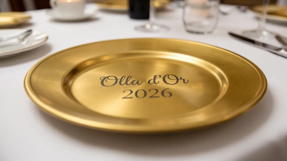 Imatge genèrica d'un plat daurat amb la inscripció 'Olla d'Or 2026'.