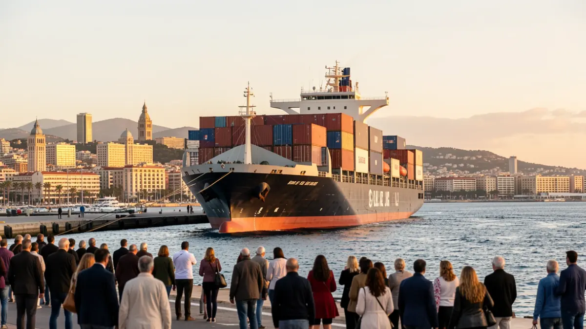 Imagen genérica de un buque portacontenedores en el Puerto de Alicante.