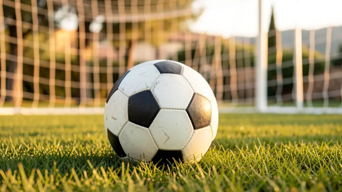 Imatge genèrica d'una pilota de futbol en un camp.