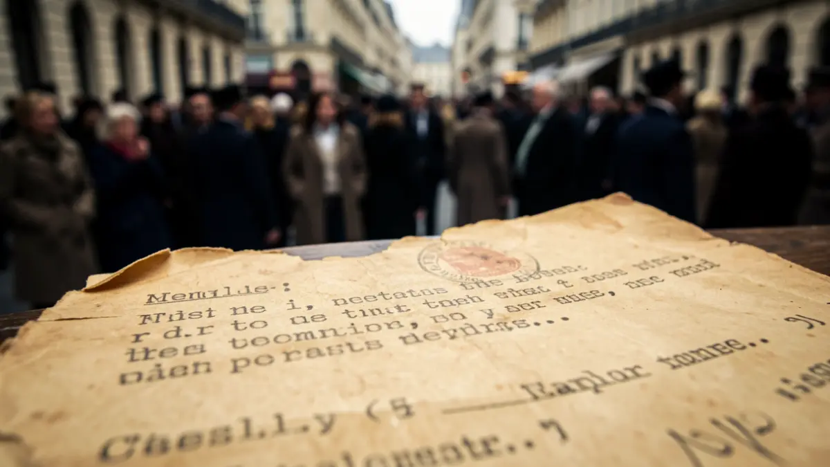 Generic image of an old telegram with partial text.