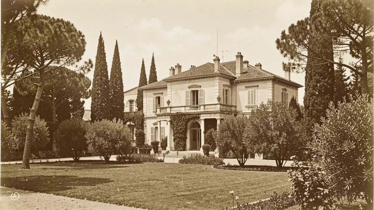 Imatge genèrica d'una casa antiga amb jardí en un entorn mediterrani.
