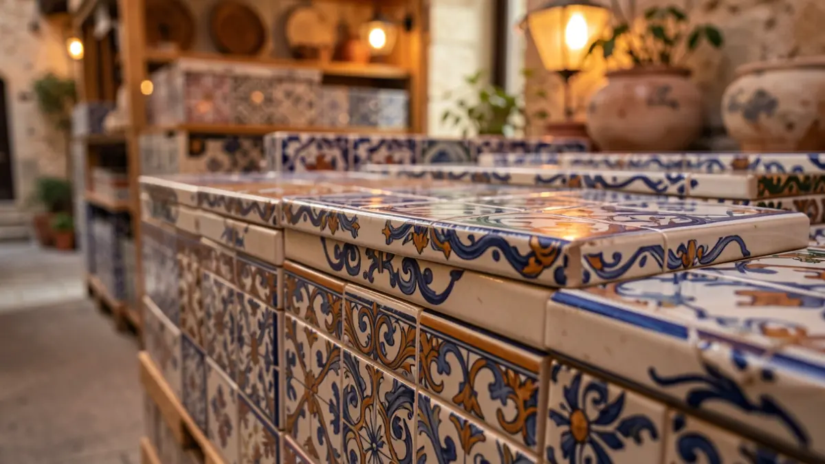 Generic image of stacked ceramic tiles.