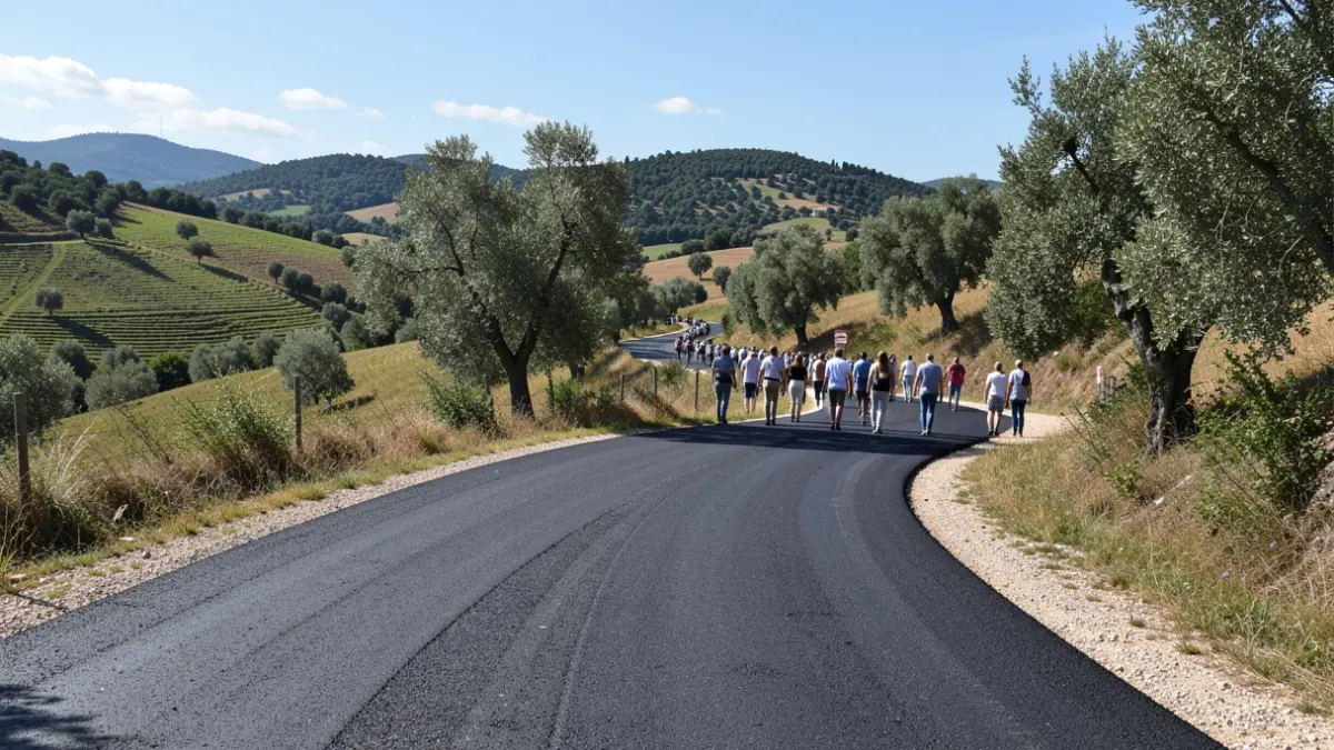 Imatge genèrica d'una carretera rural millorada al País Valencià.