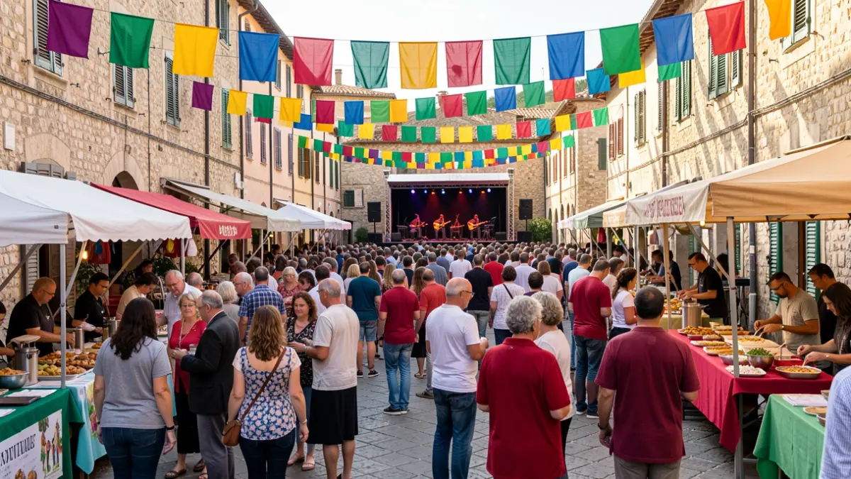Generic image of a popular festival with music and family activities.