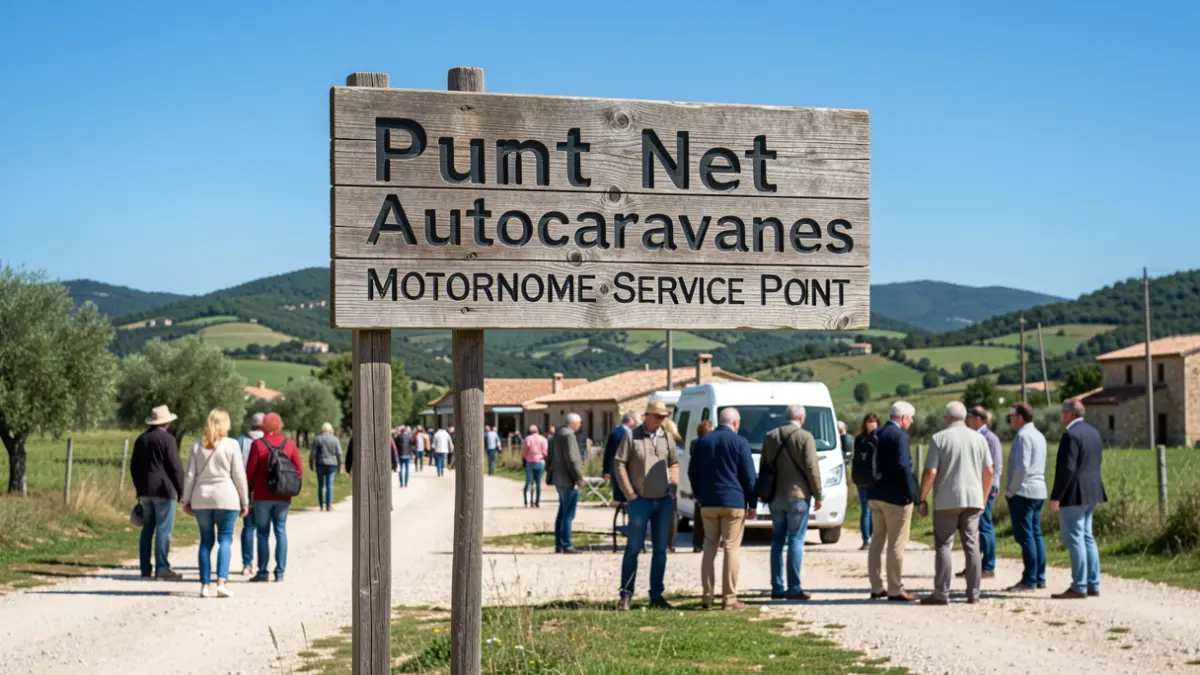 Imatge genèrica d'un punt net per a autocaravanes en un entorn rural valencià.