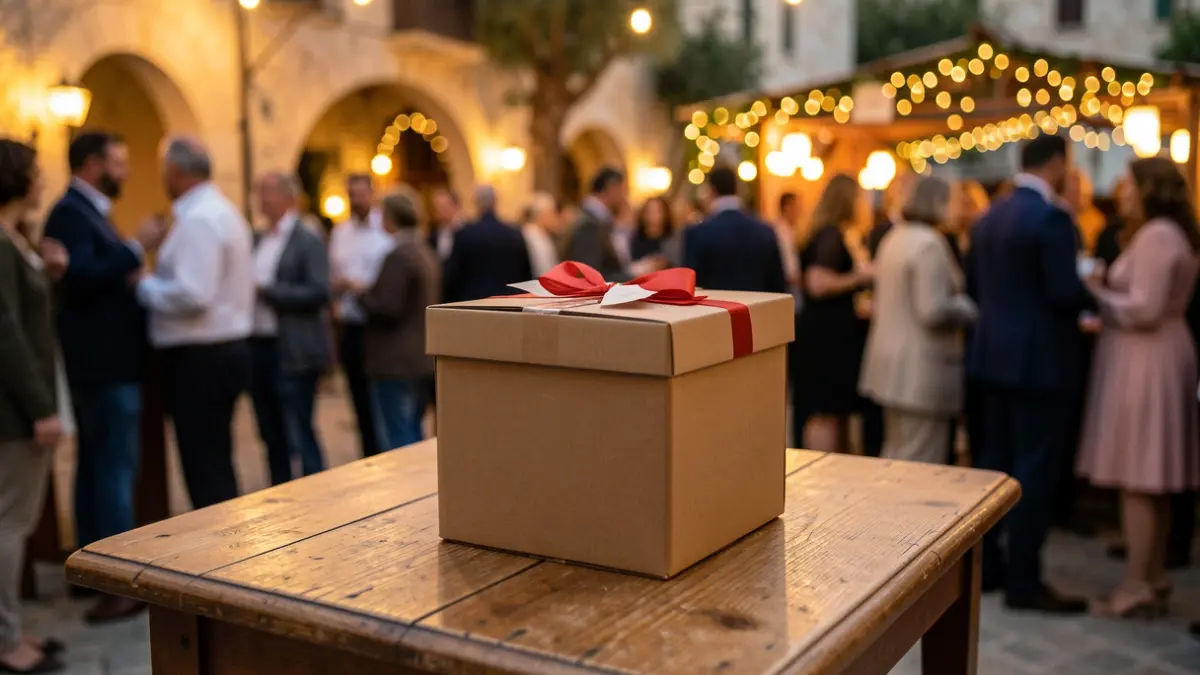 Generic image of a donation box at a charity event.