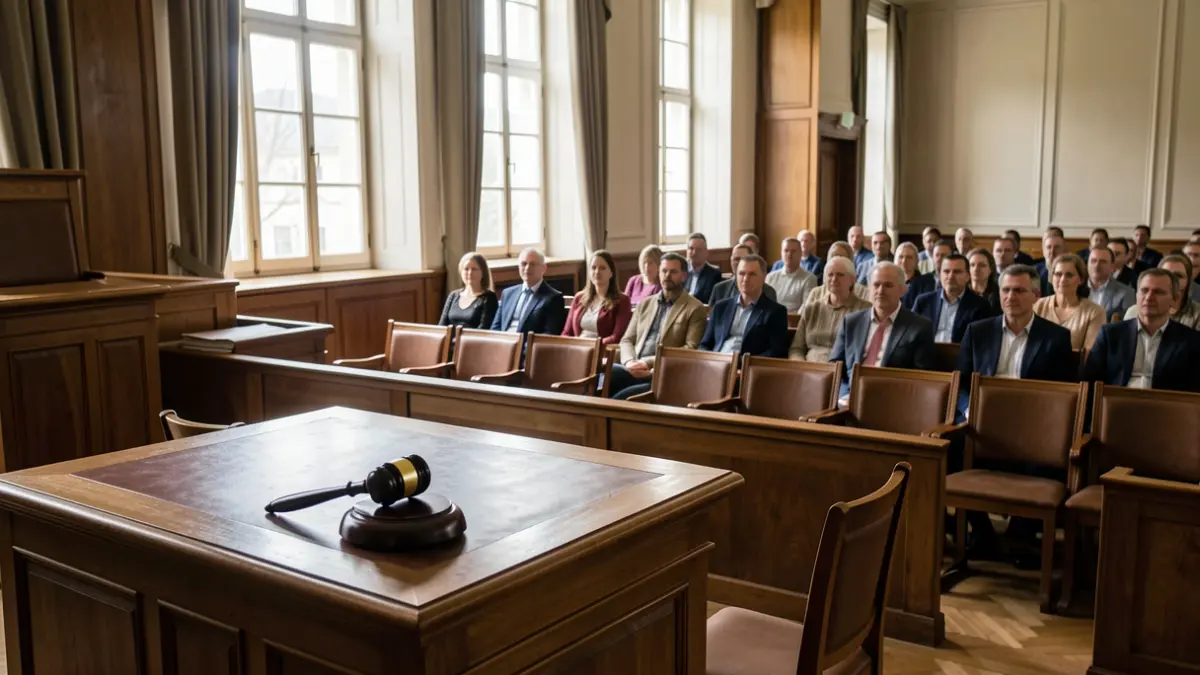 Imatge genèrica d'una sala de tribunals.