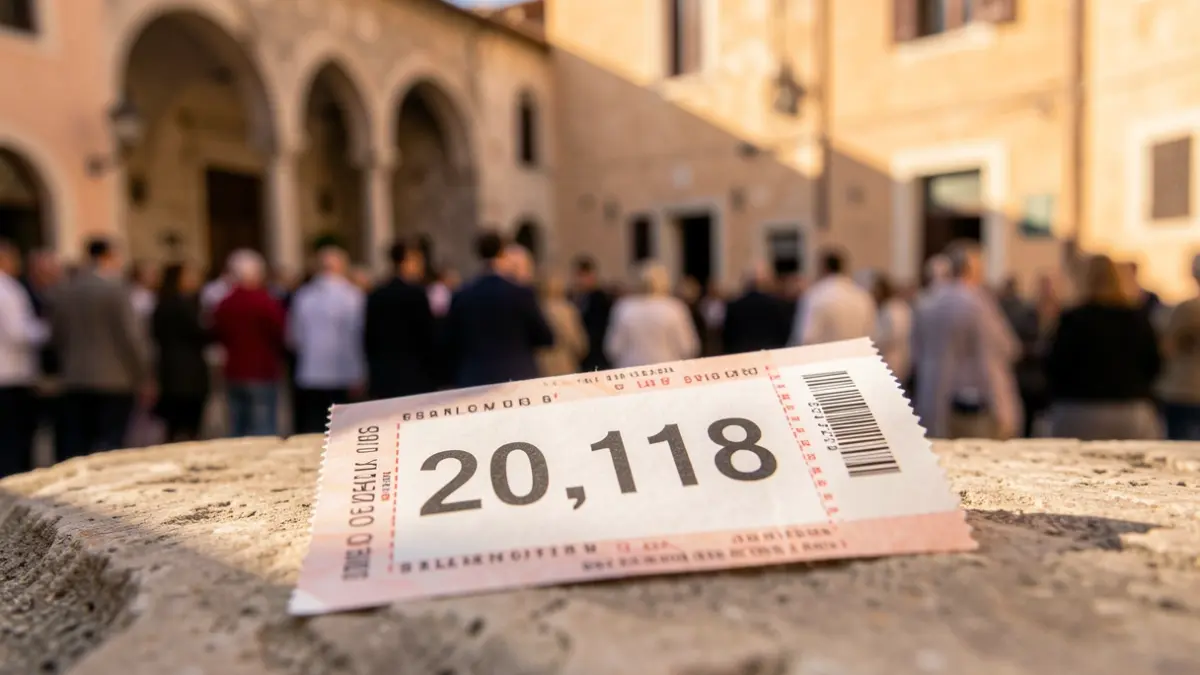Imagen genérica de un billete de lotería con un número destacado.