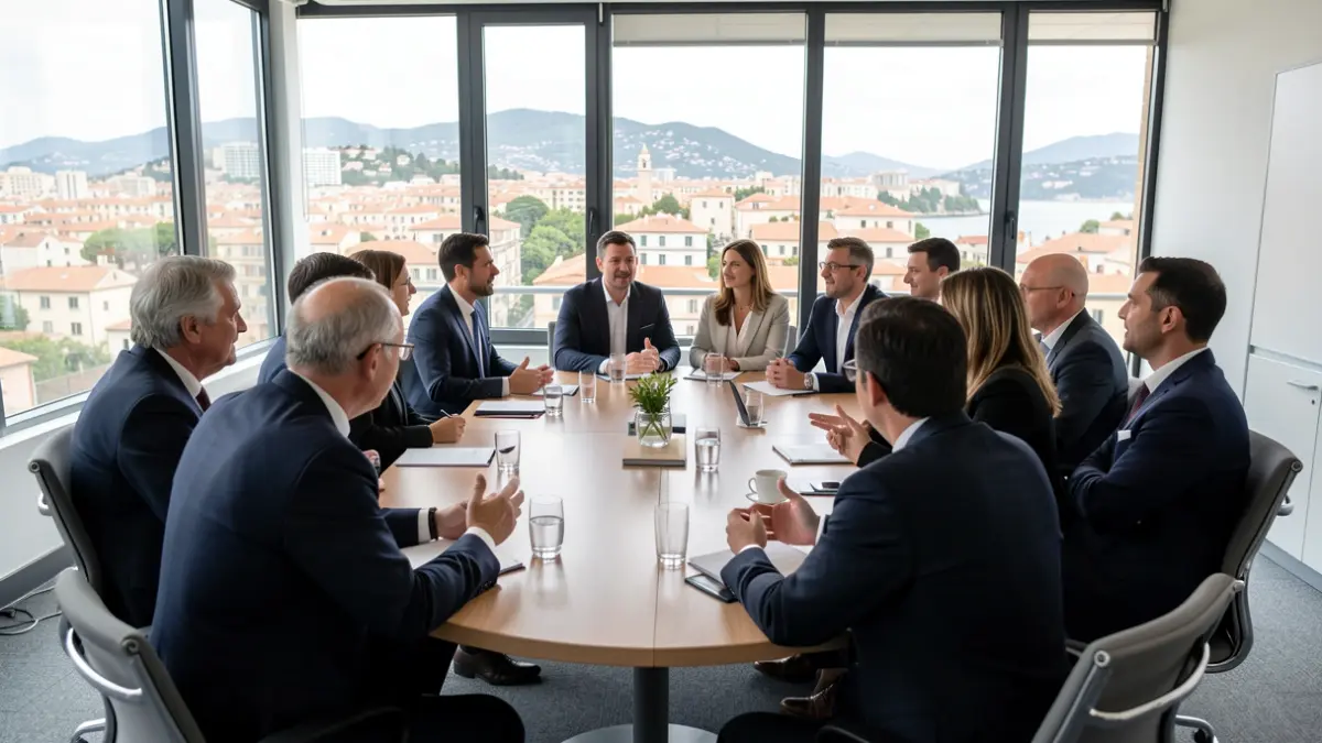 Imagen genérica de un foro empresarial sobre sostenibilidad.