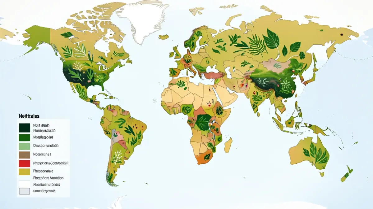 Mapa global de distribució de trets de plantes, resultat d'un estudi científic.