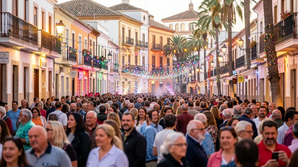Generic image of the Hogueras festival in Alicante with a festive atmosphere.