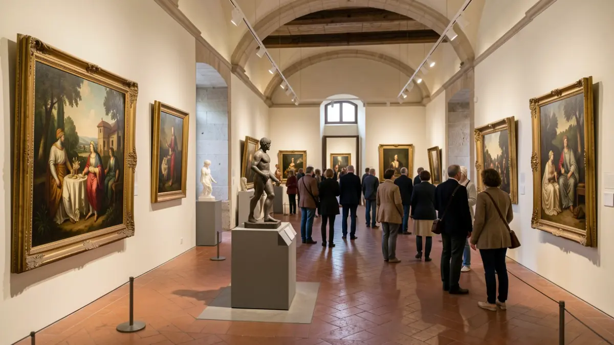 Imagen genérica de una galería de arte con obras históricas.
