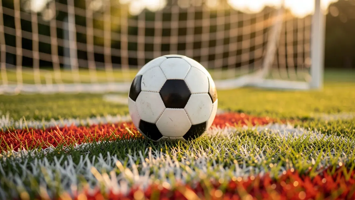 Imatge genèrica d'una pilota de futbol en un camp.