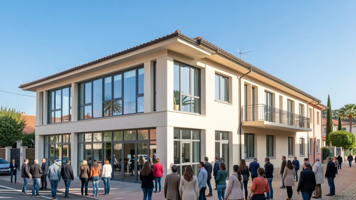 Imagen genérica de un edificio de escuela de idiomas.