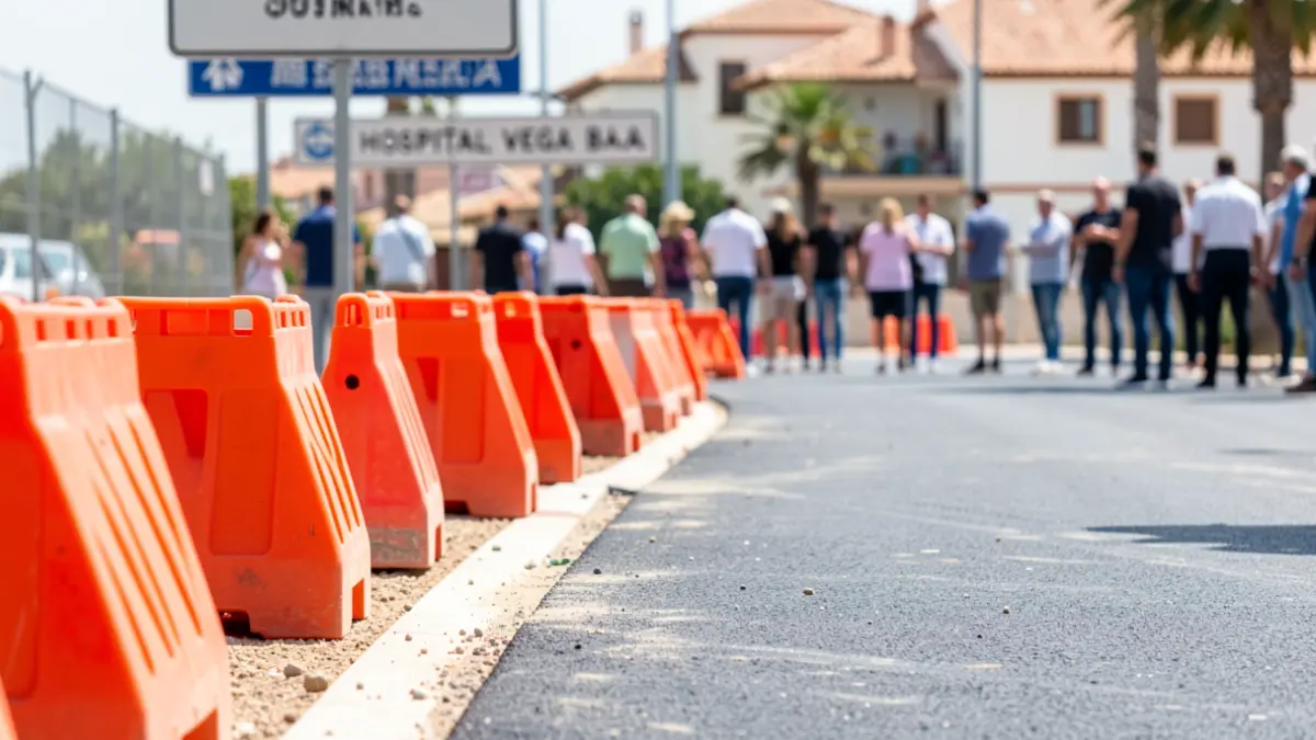 Imagen genérica de obras de mejora de accesos a un hospital.