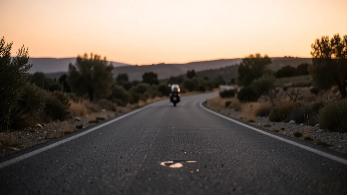 Imagen genérica de una carretera al atardecer.
