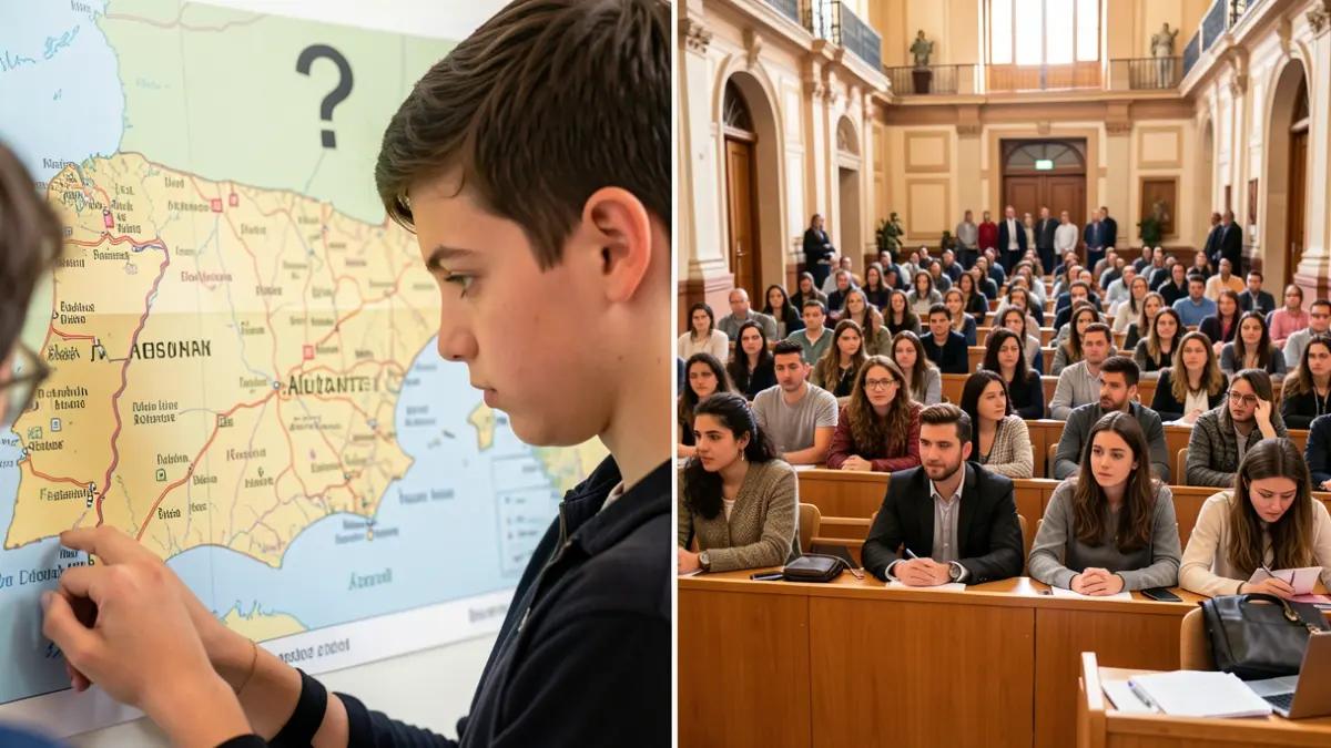 Generic image of young students facing an academic decision.