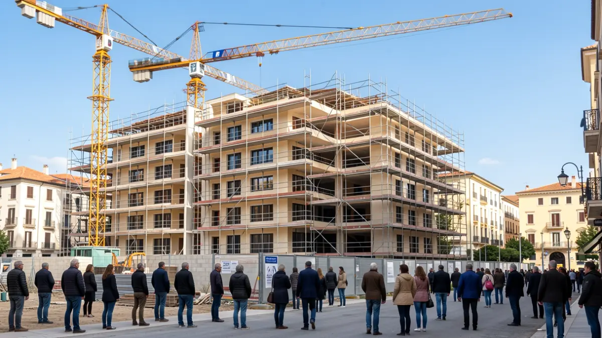 Generic image of a residential building construction site.