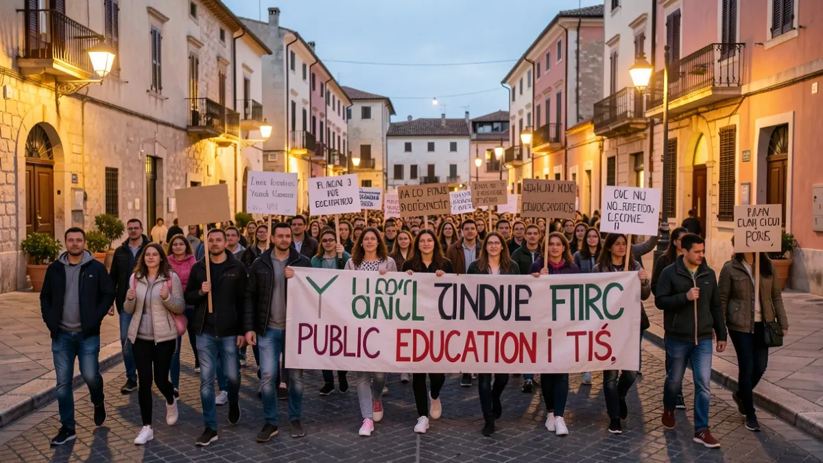 Imatge genèrica de manifestació ciutadana amb pancartes.