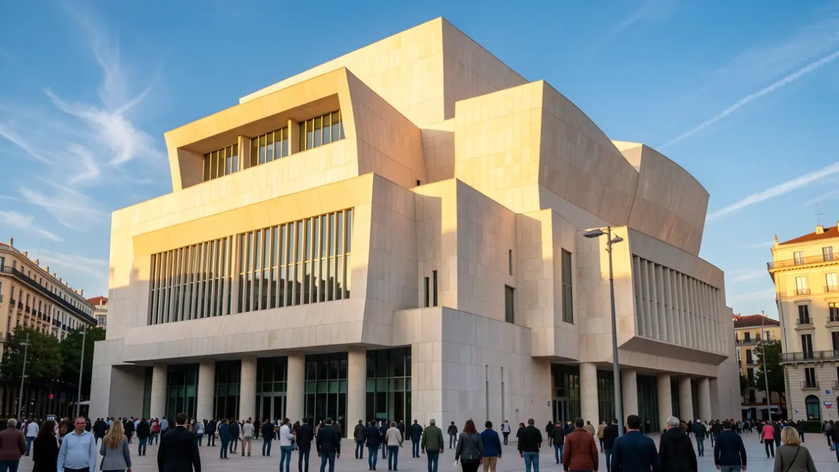 Facade of the Palau de les Arts Reina Sofía in Valencia.