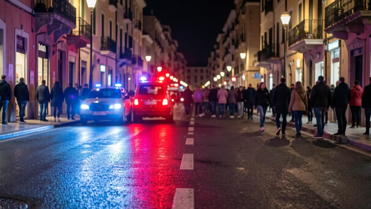 Imagen genérica de luces de emergencia policial en un entorno urbano.