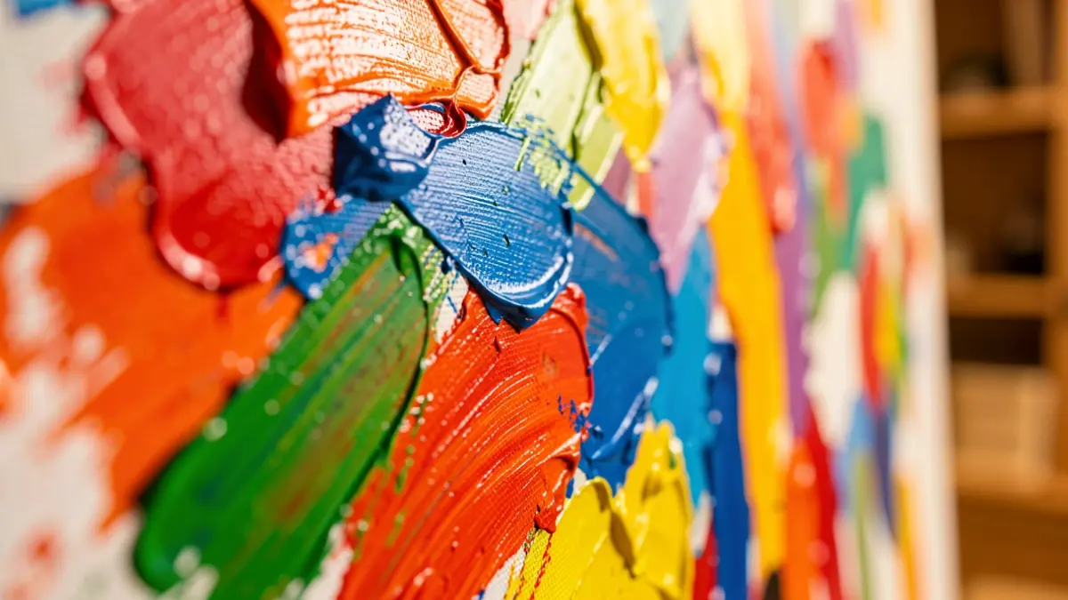 Generic image of vibrant and intense paint brush strokes.