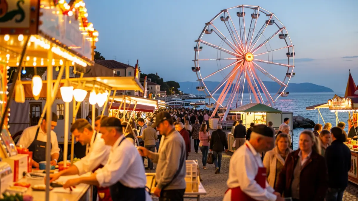 Imagen genérica de una feria de atracciones en el puerto de Vinaròs durante las fiestas de San Juan y San Pedro.