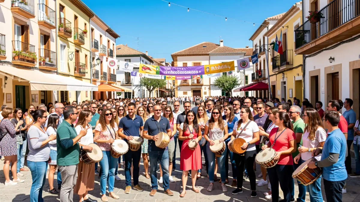 Generic image of a crowd celebrating a cultural event with traditional music.