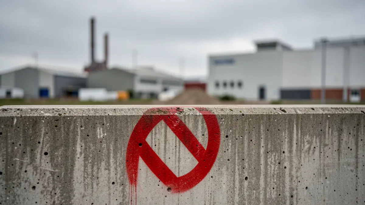 Imatge genèrica de rebuig a un projecte industrial.