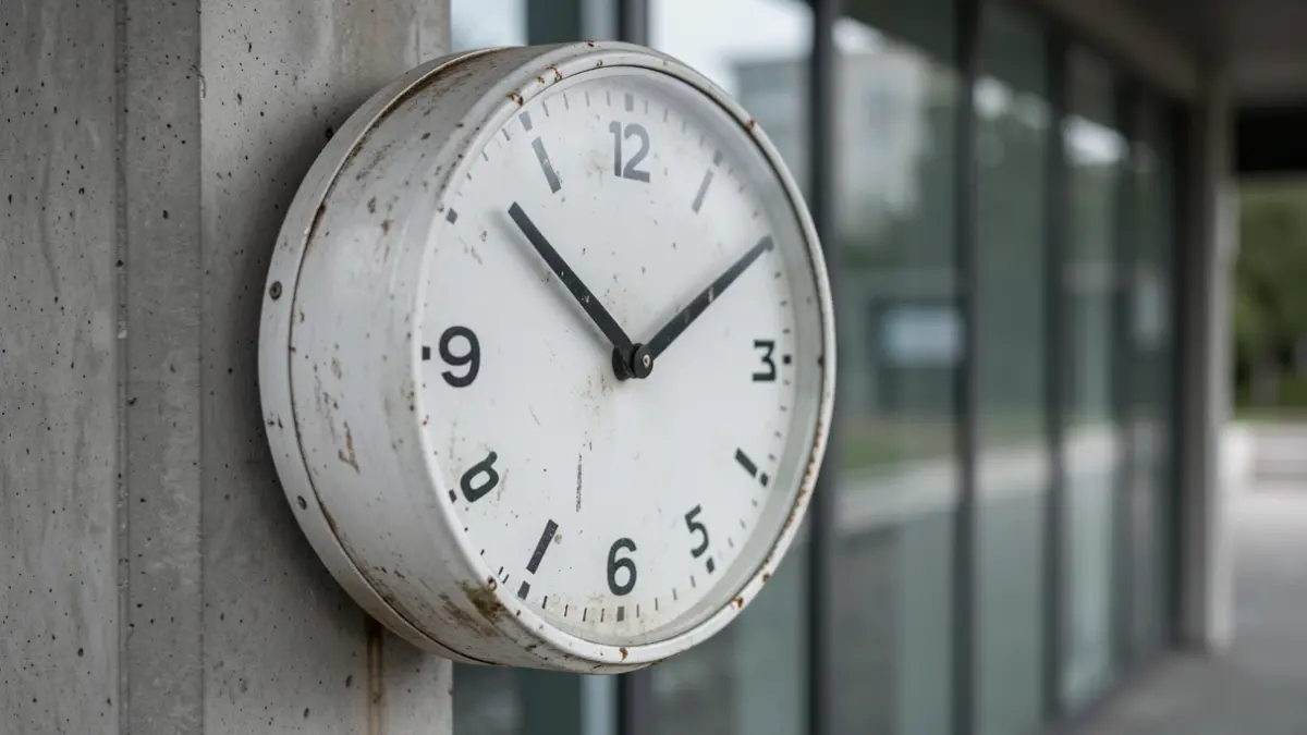 Detalle de uno de los relojes del monumento a las víctimas del accidente de metro de València.