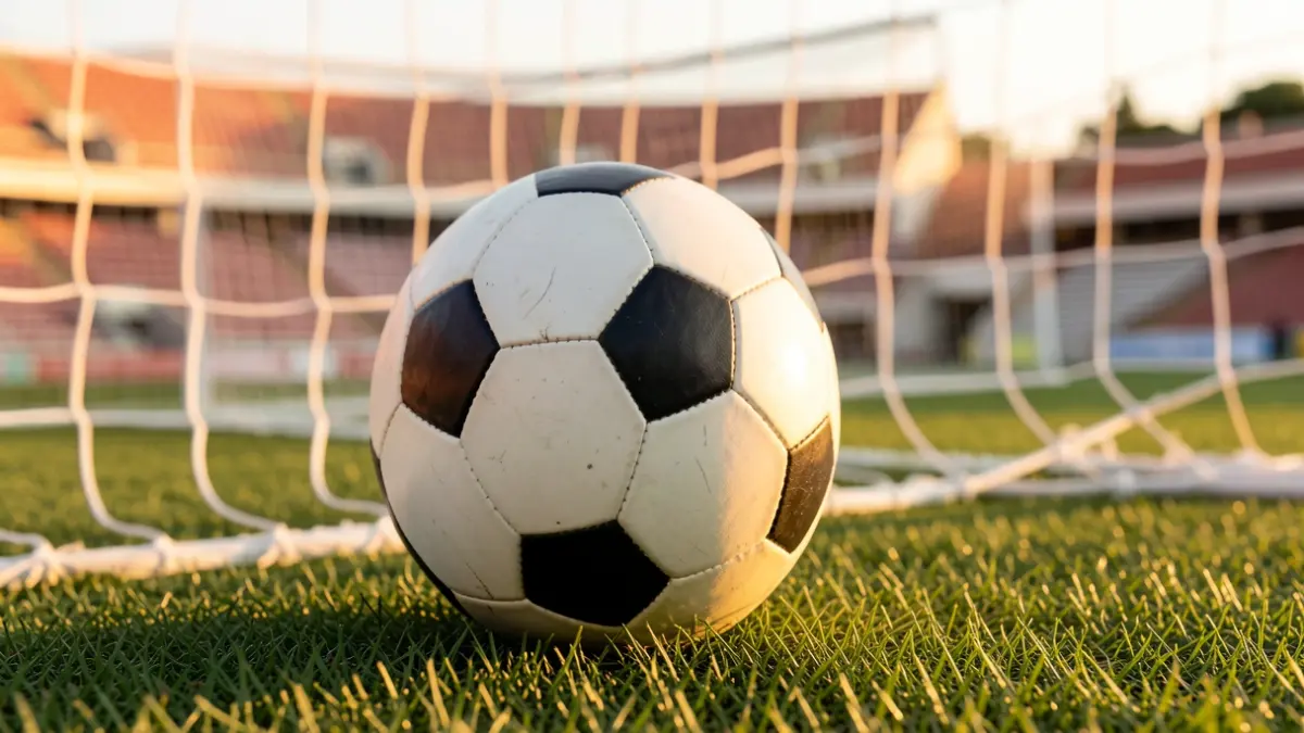 Generic image of a football pitch at dusk.