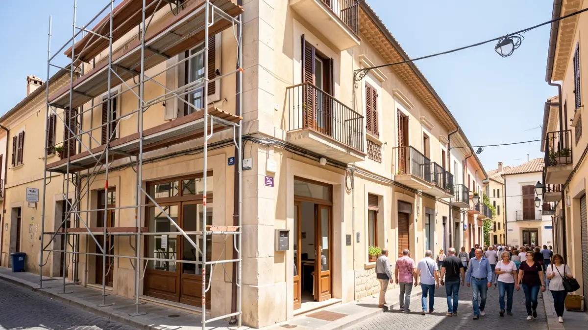 Imatge genèrica d'un local comercial en procés de conversió a vivenda en un municipi mediterrani.