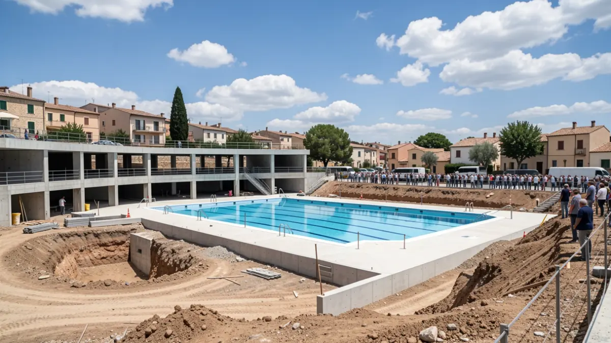 Imagen genérica de obras en una infraestructura deportiva.