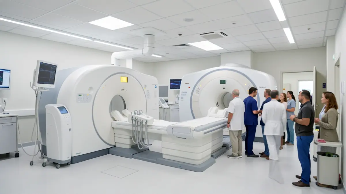 Imagen genérica de equipos tecnológicos de radiodiagnóstico en un hospital.