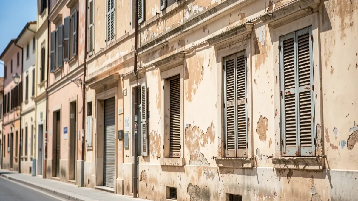 Generic image of a municipal building showing signs of deterioration.