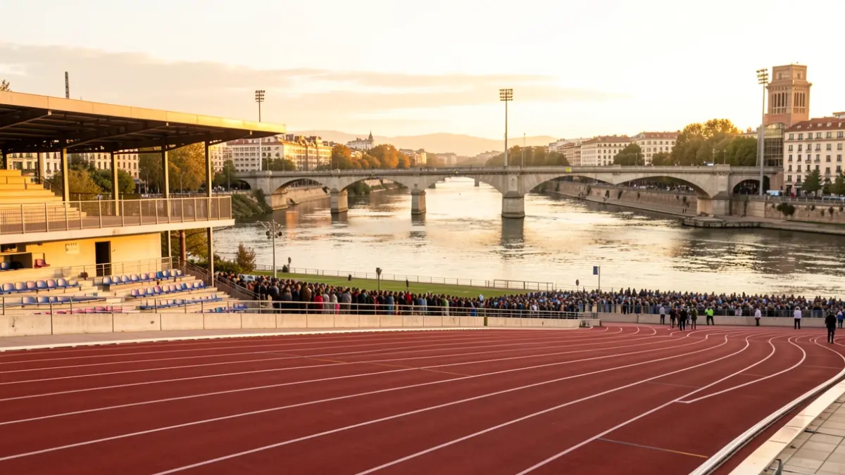Imatge genèrica d'una pista d'atletisme a València.