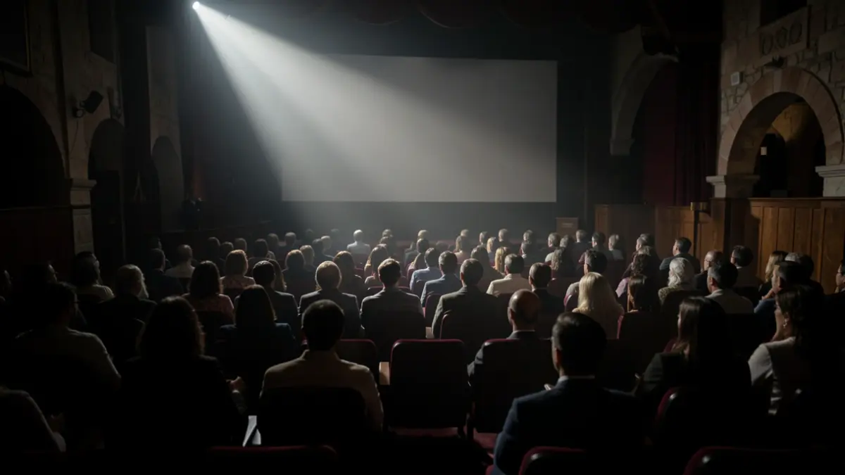 Imatge genèrica d'un cinema antic amb seients buits.