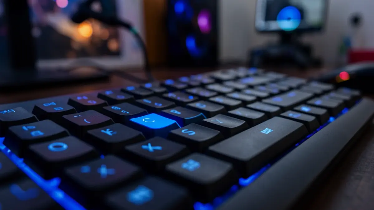 Generic image of a computer keyboard with highlighted keys.